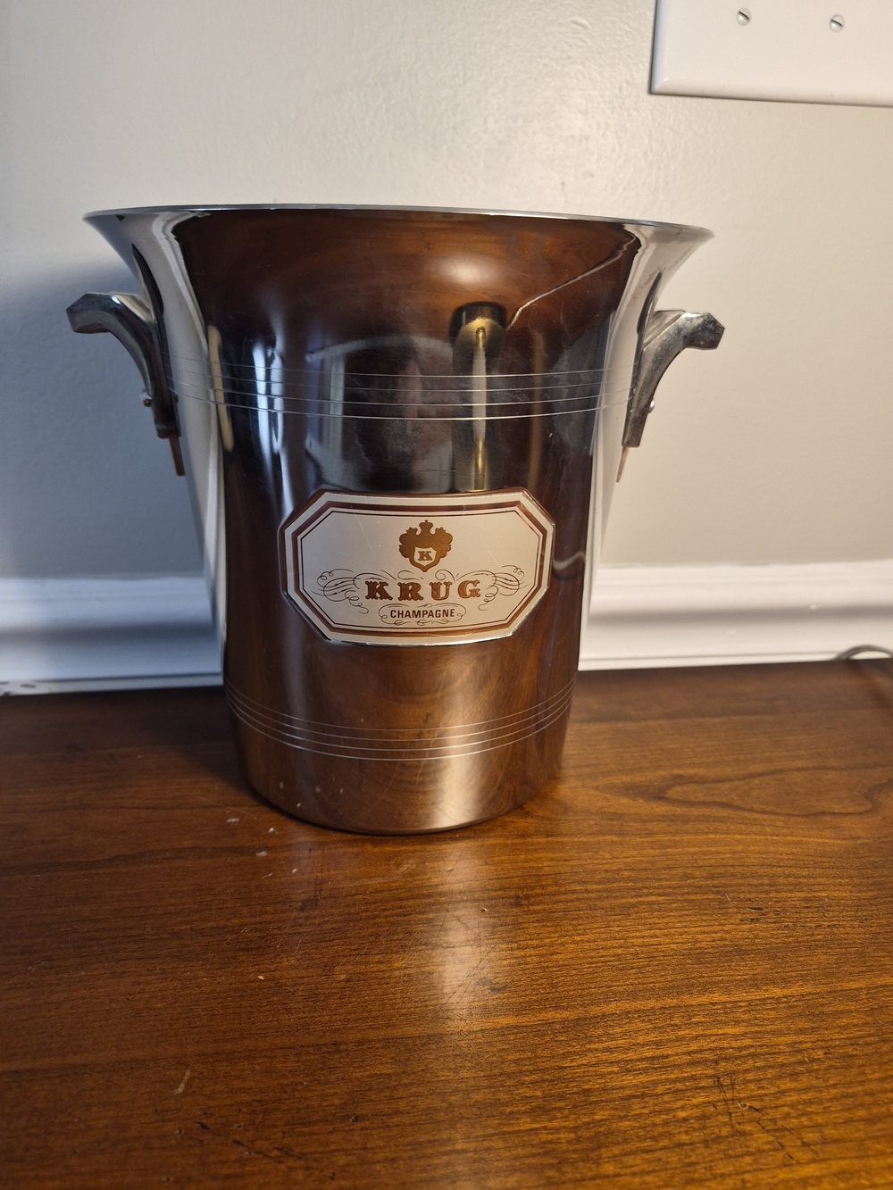 Krug Art Deco Style Champagne Ice Bucket with Side Handles,Argit France